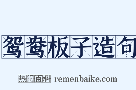 鸳鸯板子造句是什么意思的图片